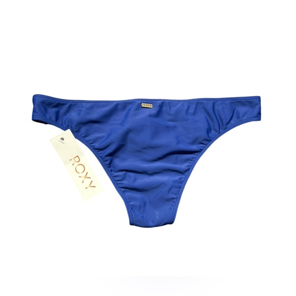 ROXY womens Sea Lovers Crochet Trim Cheek solid hipster bikini swim bottom NWT - Picture 4 of 5